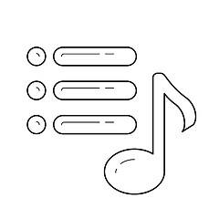 Image showing Media playlist line icon.