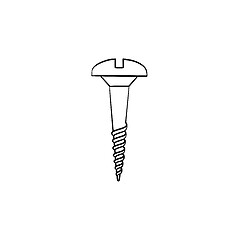 Image showing Screw hand drawn sketch icon.