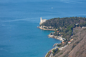 Image showing Miramare Castle Aerial