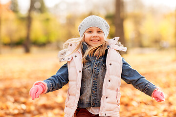 Image showing happy girl at autumn park