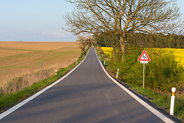 Image showing road with trees in spring