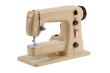 Image showing Old vintage sewing machine isolated