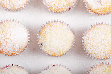 Image showing fresh homemade Muffin on white background