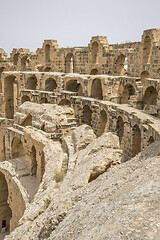 Image showing Remains of Roman amphitheater in El Djem Tunisia