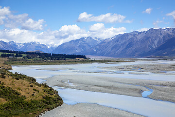 Image showing Mountain Alps scenery in south New Zealand