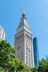 Image showing Clock Tower building with One Word Trade Center