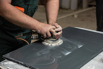 Image showing Stone furniture production.