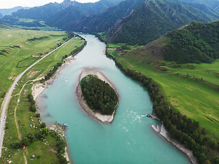 Image showing Katun river, in the Altai mountains