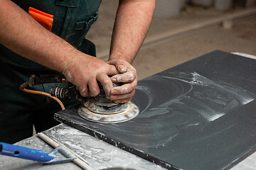 Image showing Stone furniture production.