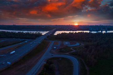 Image showing Aerial shot of view to Barnaul city.