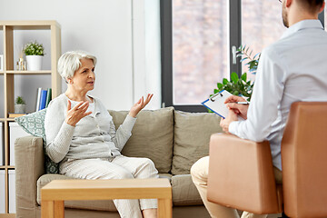 Image showing senior woman patient and psychologist