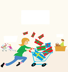 Image showing Last minute shopping