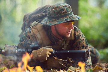Image showing soldier in action