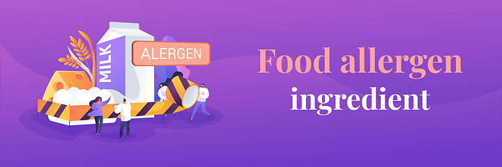 Image showing Food allergy concept banner header