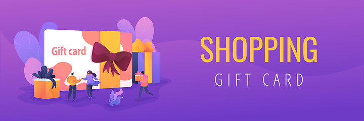 Image showing Gift card web banner concept.