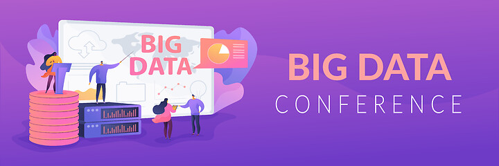 Image showing Big data conference web banner concept.