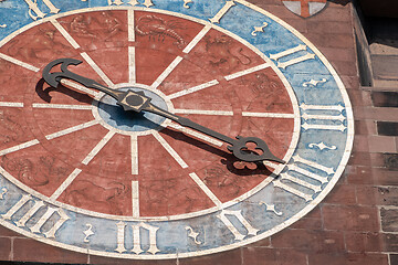 Image showing Freiburg Muenster clock detail