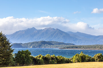 Image showing scenery at Lake Te Anau, New Zealand