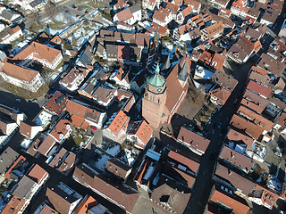 Image showing aerial view over Weil der Stadt Baden Wuerttemberg Germany