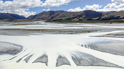 Image showing Rakaia River scenery in south New Zealand