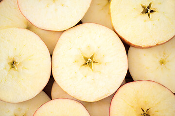 Image showing close up of apple slices