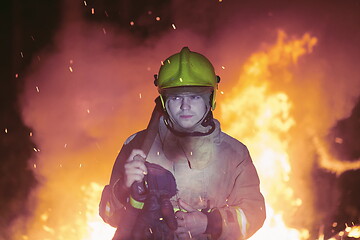 Image showing firefighter portrait