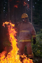 Image showing firefighter portrait