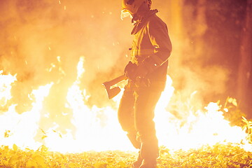 Image showing firefighter portrait