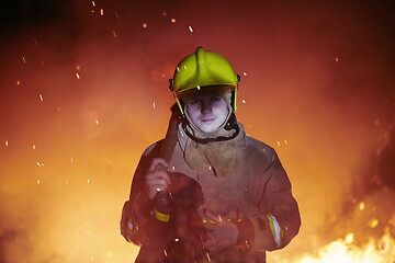 Image showing firefighter portrait