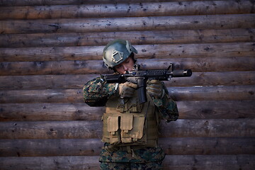 Image showing woman soldier