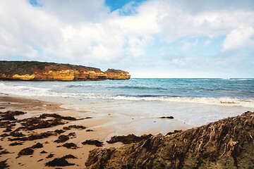 Image showing rough coast at the Great Ocean Road Australia