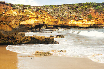 Image showing rough coast at the Great Ocean Road Australia