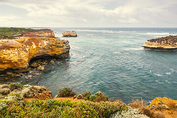 Image showing rough coast at the Great Ocean Road Australia