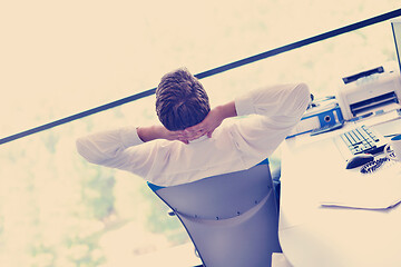 Image showing happy young business man at office