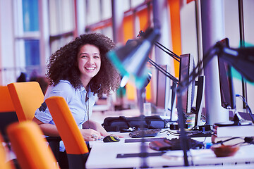 Image showing young  business woman at office