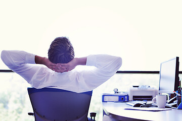 Image showing happy young business man at office