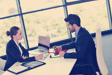 Image showing business people group in a meeting at office