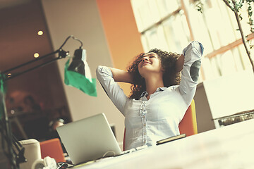 Image showing young  business woman at office