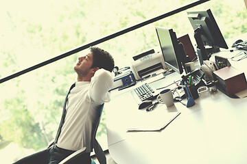 Image showing happy young business man at office