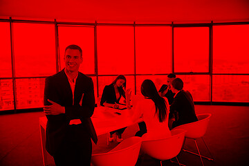 Image showing business people in a meeting at office