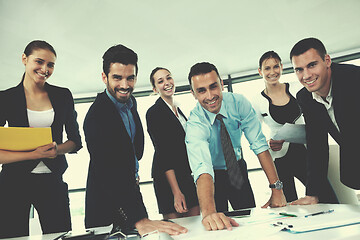 Image showing business people group in a meeting at office