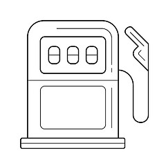 Image showing Gas station vector line icon.