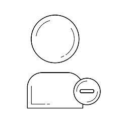 Image showing Delete user line icon.