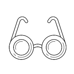 Image showing Eyeglasses line icon.