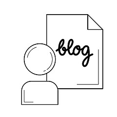 Image showing Blog line icon.