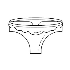 Image showing String pantie vector line icon.