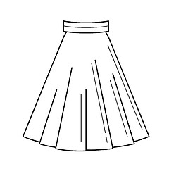 Image showing Skirt vector line icon.