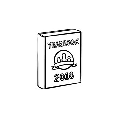 Image showing Yearbook hand drawn sketch icon.