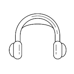 Image showing Headphone line icon.