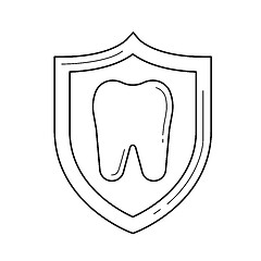 Image showing Cavity protection line icon.